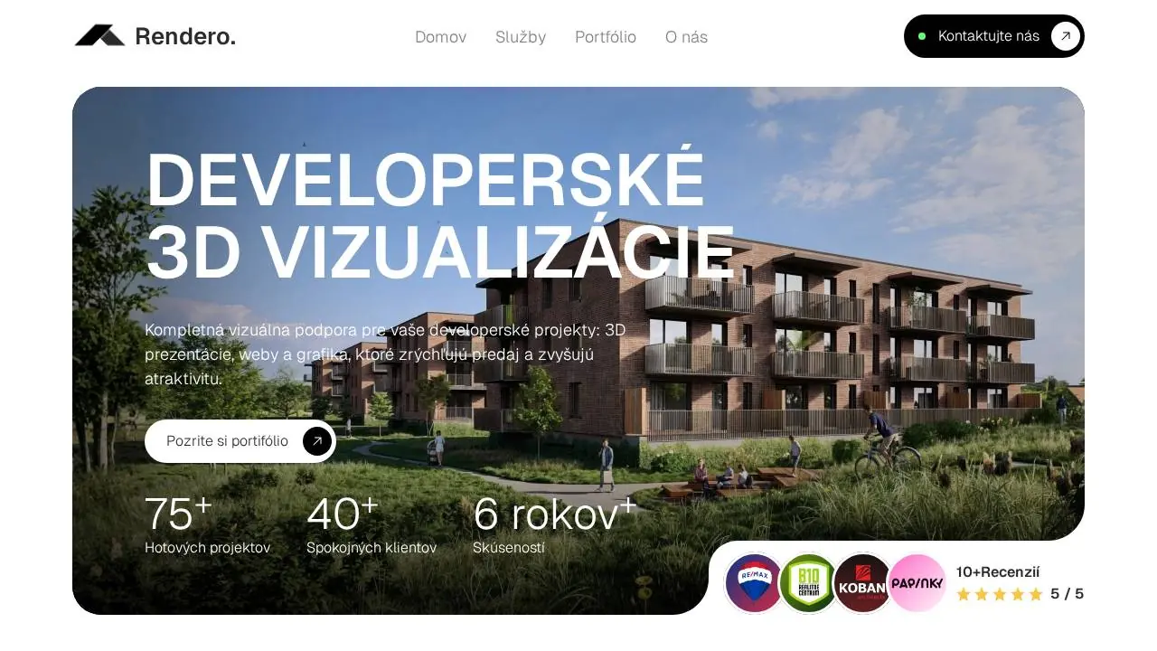 Ukážka webu Rendero.sk
